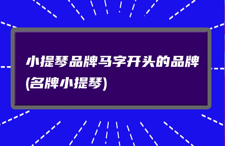 小提琴品牌马字开头的品牌(名牌小提琴)