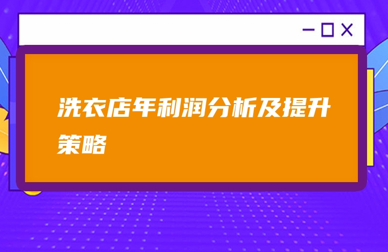 洗衣店年利润分析及提升策略